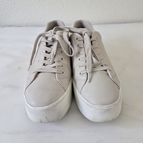 Vince Benfield Leather Platform Sneakers Cafe Au Lait Color Size 38.5 or US 8 - Picture 3 of 15